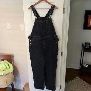 J Crew Black Overall Bib Jeans SZ XL